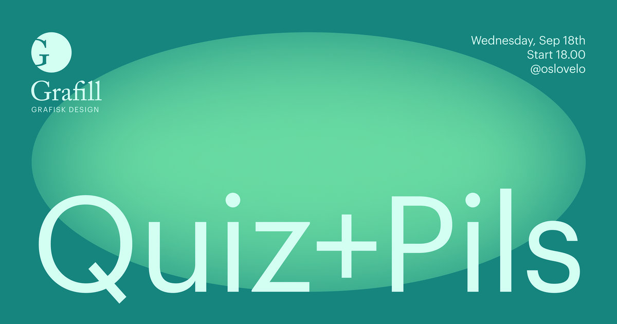 Graffil Grafill Grafisk Design inviterer til Quiz+Pils på OsloVelo – Grafill